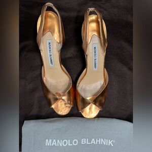 Manolo Blahnik Rose Gold Women's Shoes